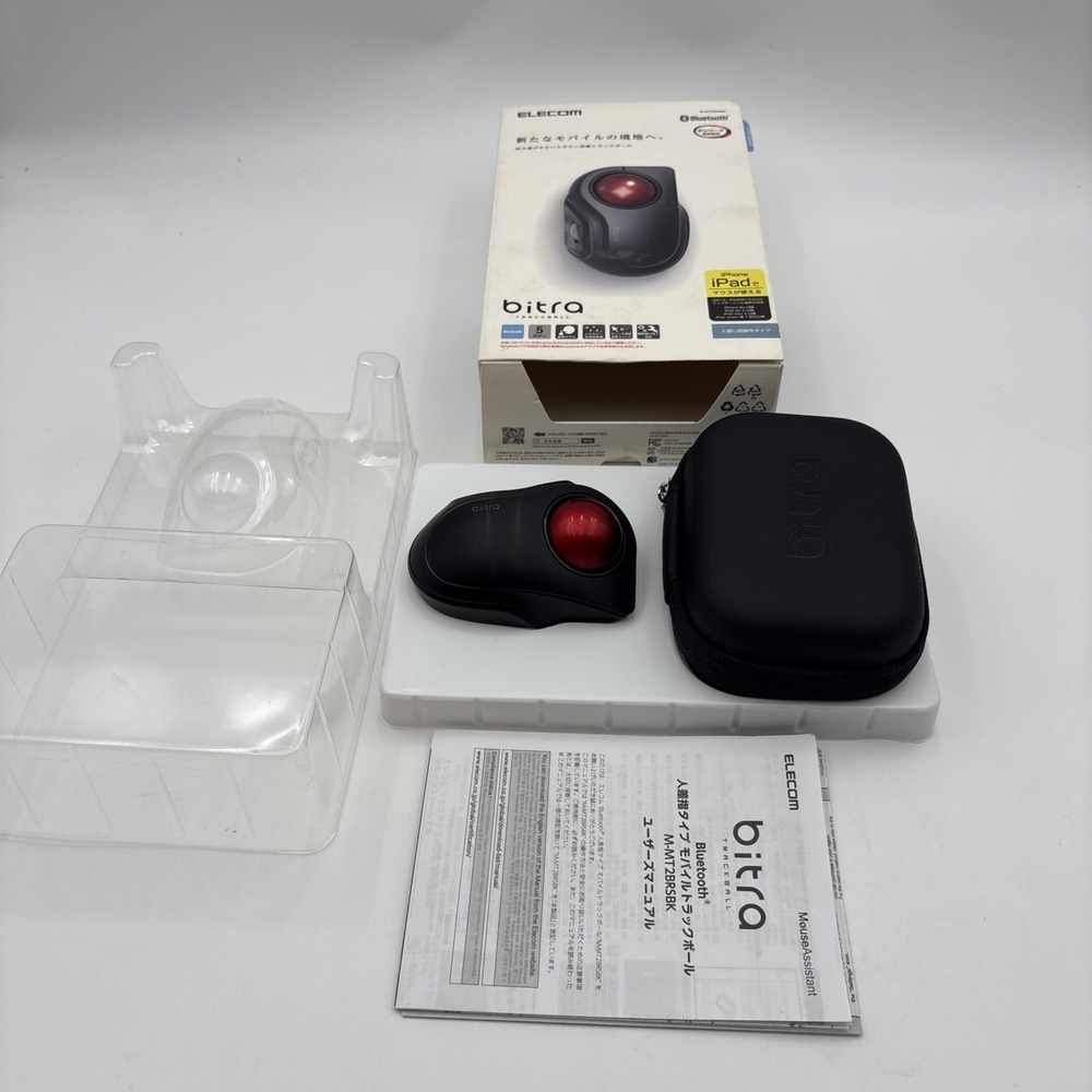 ELECOM bitra Trackball Mouse Quiet Index Finger Bluetooth Wireless Size 5